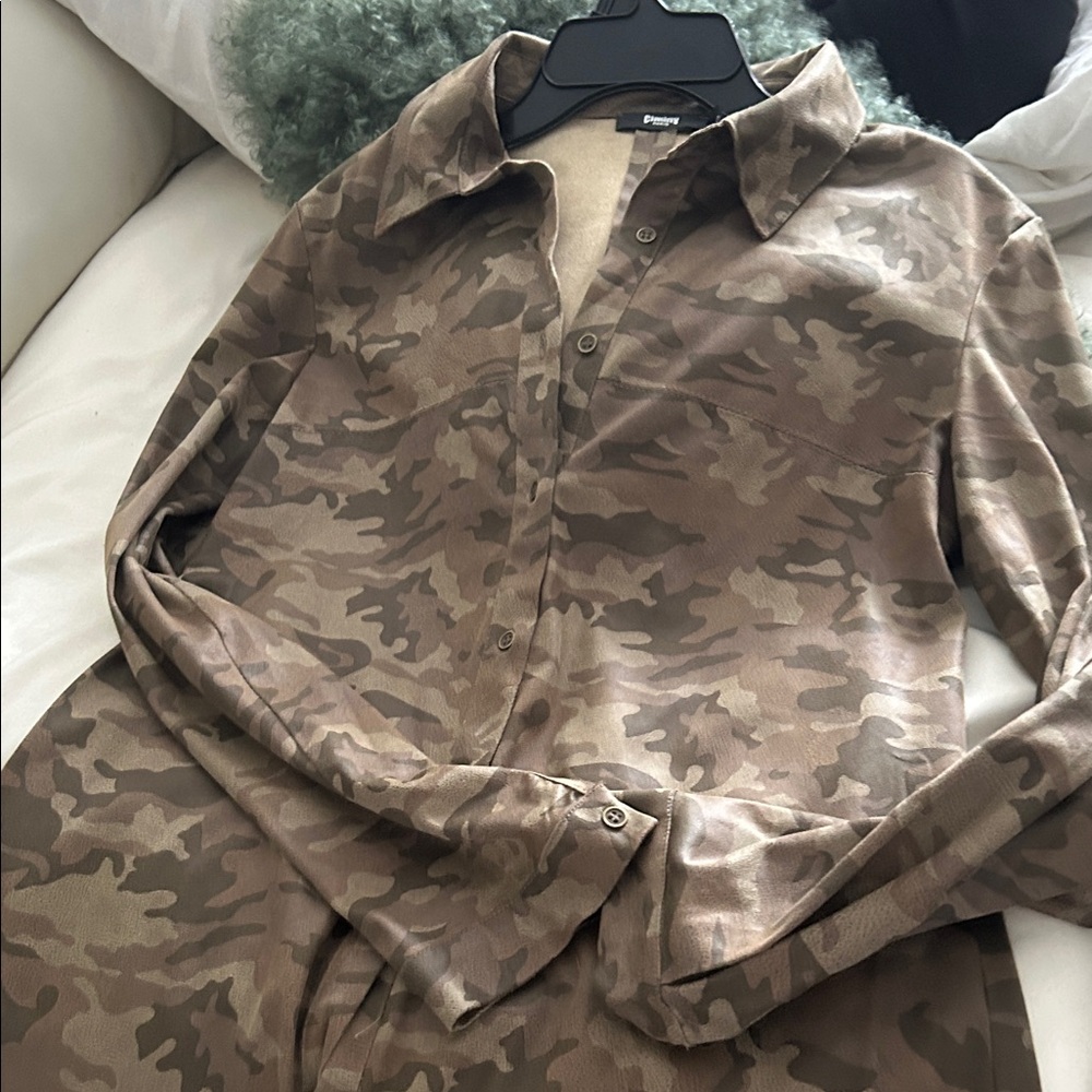 Camo Button-Up Shirt